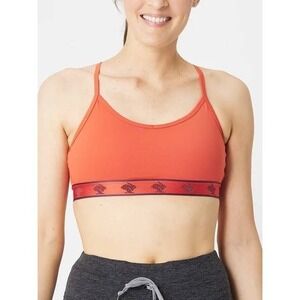Rabbit Strappy Pocket Bra Women's Medium Orange Summer Fig Running Training GUC